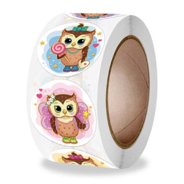 Thank You Cat Stickers with Colorful Designs for Kids