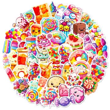 Rainbow Colorful Candy Decoration Stickers for Skateboard Scrapbook Phone