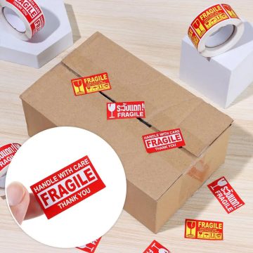 Fragile Warning Label Stickers Please Handle With Care Keep Goods Shipping Express Adhesive Label