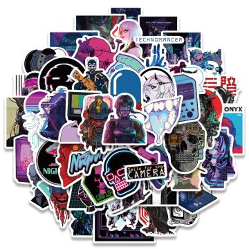 Cyberpunk Cool Cartoon Sticker Pack