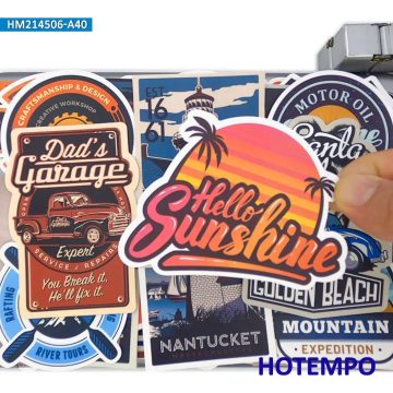 Retro Travel Poster Stickers for Journals and Scrapbooking