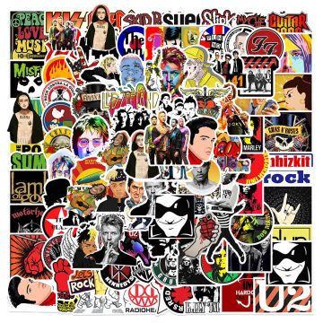 Popular Rock Roll Music Band Graffiti Stickers - Punk for Guitar Motorcycle Skateboard Waterproof