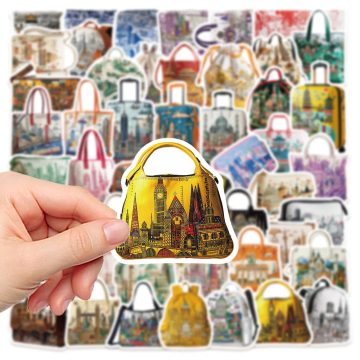 Famous City Landmark Stickers - Pattern Decals for Backpack Travel Luggage