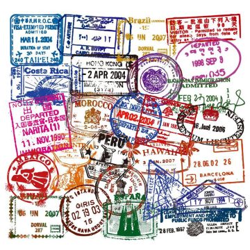 Retro Transparent Postmark Travel Luggage Stickers