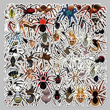 Cartoon Spider Food Stickers for Helmet, Wall, DIY Decoration