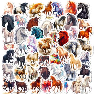 Cartoon Horse Graffiti Stickers for Helmet, Desktop, Wall Decoration