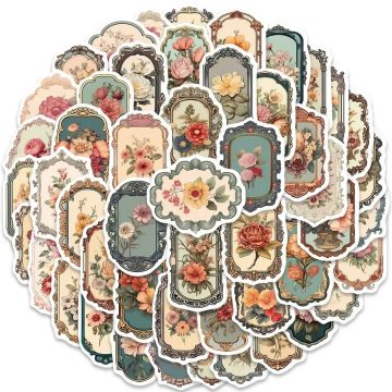 Flower Mirror Art Graffiti Decals for Phone Laptop Album