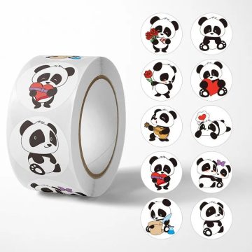 Cartoon Panda Reward Stickers for Birthday Party Decorations