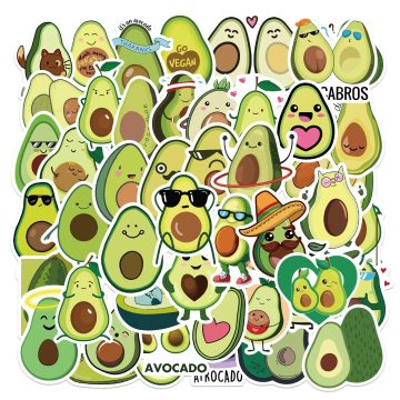 Avocado Graffiti Stickers Cute Decorative Decals for Wall and Helmet