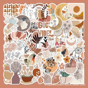 Bohemian Graffiti Stickers for Helmet, Wall, Desk Decor