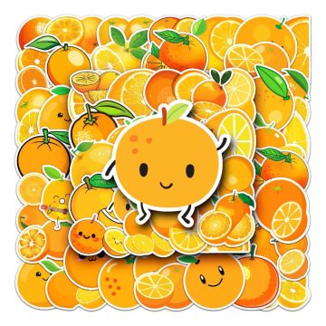 Cartoon Orange Cute Graffiti Stickers for Scooter, Laptop Waterproof Toy and Tablet Decoration