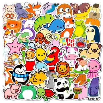 Cute Animal Graffiti Stickers for Helmet, Wall, Desktop Decoration