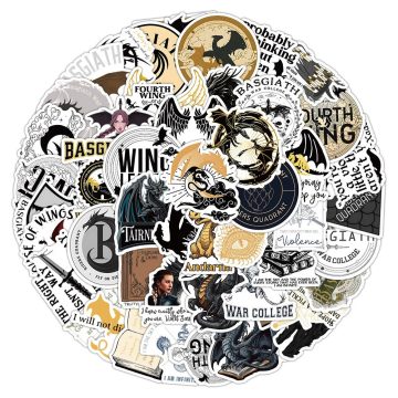 Fourth Wing Novel Stickers - Anime Waterproof Motorcycle Decals