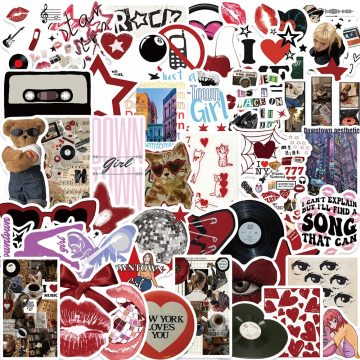 Cool Downtown Y2K Girls Stickers for Skateboard, Laptop, Phone, and Bike