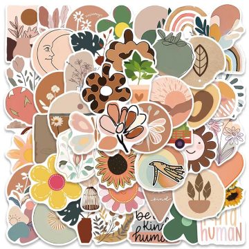 Vintage Boho Stickers Retro Vinyl Decals for Laptop and Scrapbooking
