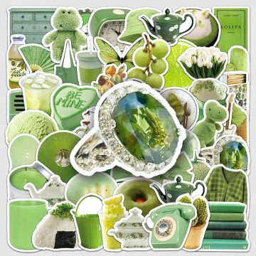 Cartoon Green Stickers - Waterproof Graffiti Decals for Skateboard Laptop Motorcycle