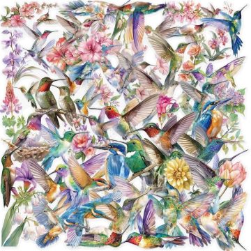 Cartoon Hummingbird PET Stickers Aesthetic Korean Stationery for DIY Decoration and Scrapbooking