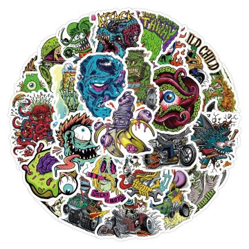 Horror Liquid Monster Graffiti Stickers for Skateboard Scrapbook Car