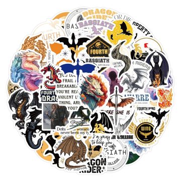 Fantasy Novel Fourth Wing Stickers - Decals for Tech, Guitar & Fridge