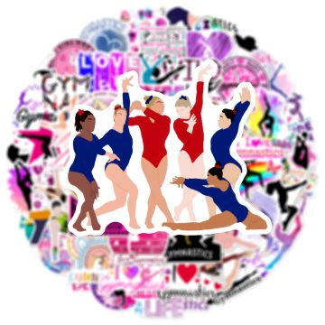 Sports Gymnastics Stickers - Aesthetic Graffiti Decals for Water Bottle Luggage