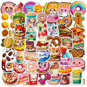 Animal Donut Cartoon Stickers for Wall and Desktop Decor