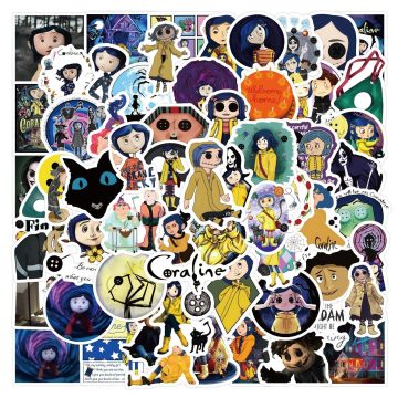 Coraline Secret Door Stickers - Horror Film Graffiti Decals for Skateboard & Laptop