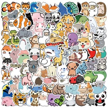 Cute Cartoon Little Animals Waterproof Graffiti Decals