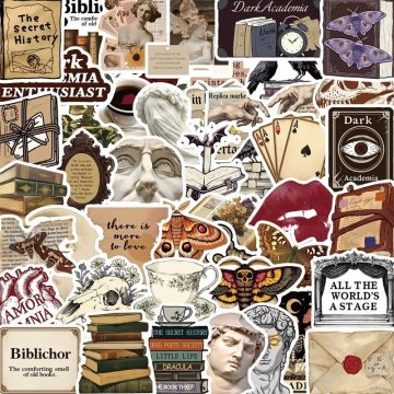 Vintage Dark Art PVC Stickers - Gothic School Supplies