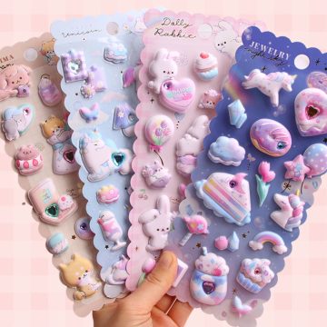 Kawaii Cartoon Animals 3D Puffy Scrapbooking Sticker