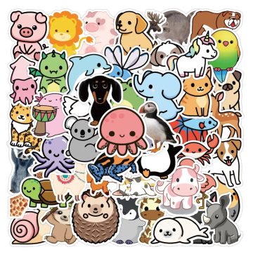 Cute Animal Stickers for Laptop, Phone, Car, DIY Decoration