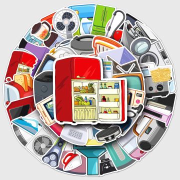 Cartoon Waterproof Vinyl Stickers for Furniture, Skateboard, Snowboard