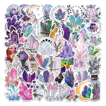 Cartoon Crystal Graffiti Stickers for Helmet, Wall, DIY Decoration