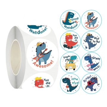 Dinosaur Animals Cartoon Reward Stickers for Kids Gift Decoration Stationery