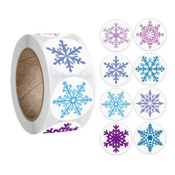 Snowflake Envelope Seals - Christmas Gift Stationery