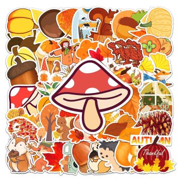 Autumn Cartoon Stickers Waterproof Vinyl Decals for Skateboard and Snowboard