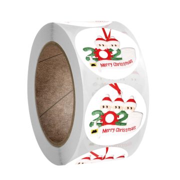 Christmas Stickers Holiday Tags Happy Holidays Snowmen Sticker Label