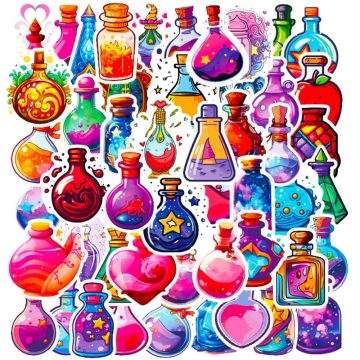 Magic Bottle Funny Stickers for Fridge Diary Luggage