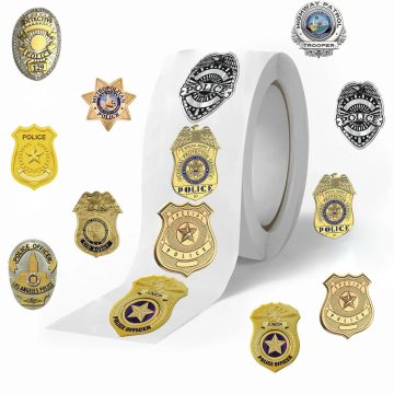 Police Badge Reward Stickers for Kids