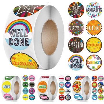 Motivational Reward Stickers Roll for School Teacher Kids Student Stationery
