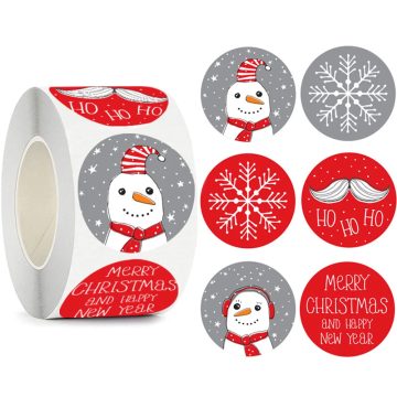 Red Christmas Sealing Stickers - Home Gift Box Decor