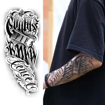 Dark Floral Temporary Tattoo Stickers Long-Lasting Semi-Permanent Look
