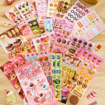Retro Cute Food Cake Decorative Stickers Book Scrapbooking Phone Case DIY Journal Collage Gift