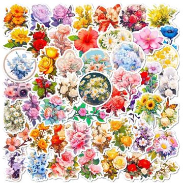 Vintage Rose Floral Sticker Collection