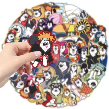 Cute Husky Cartoon Stickers - Goofy Dog Graffiti Decals for Luggage Laptop Phone Guitar Car Bike