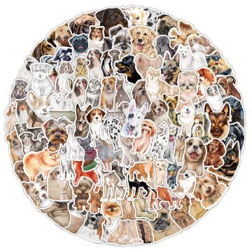 Cute Dog Animal Cartoon Waterproof Stickers - Kawaii Decals for Laptop, Suitcase, Notebook