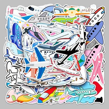 Aircraft Model Graffiti Stickers for Wall and Desktop Decoration