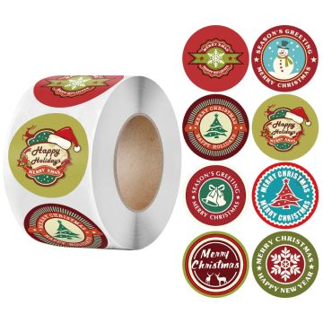 Christmas Theme DIY Gift Seal Labels for Packaging and Stationery