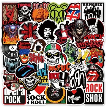 Vintage Rock Sticker Pack - Korean Stationery