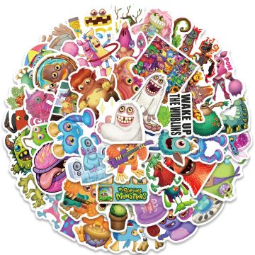 My Singing Monster Cartoon Stickers for Laptop Phone Luggage Skateboard