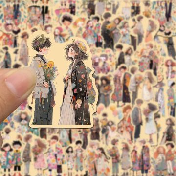 Romantic Couple Avatar Love Stickers for Skateboard Bike Phone